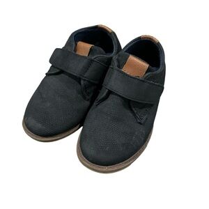 Max + Jake Navy Blue & Brown Fabric & Faux Leather Dress Shoe 7